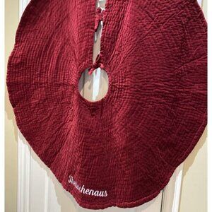 Pottery Barn Tree Skirt Christmas Velvet Quilted Monogrammed Thebuchenaus 45”